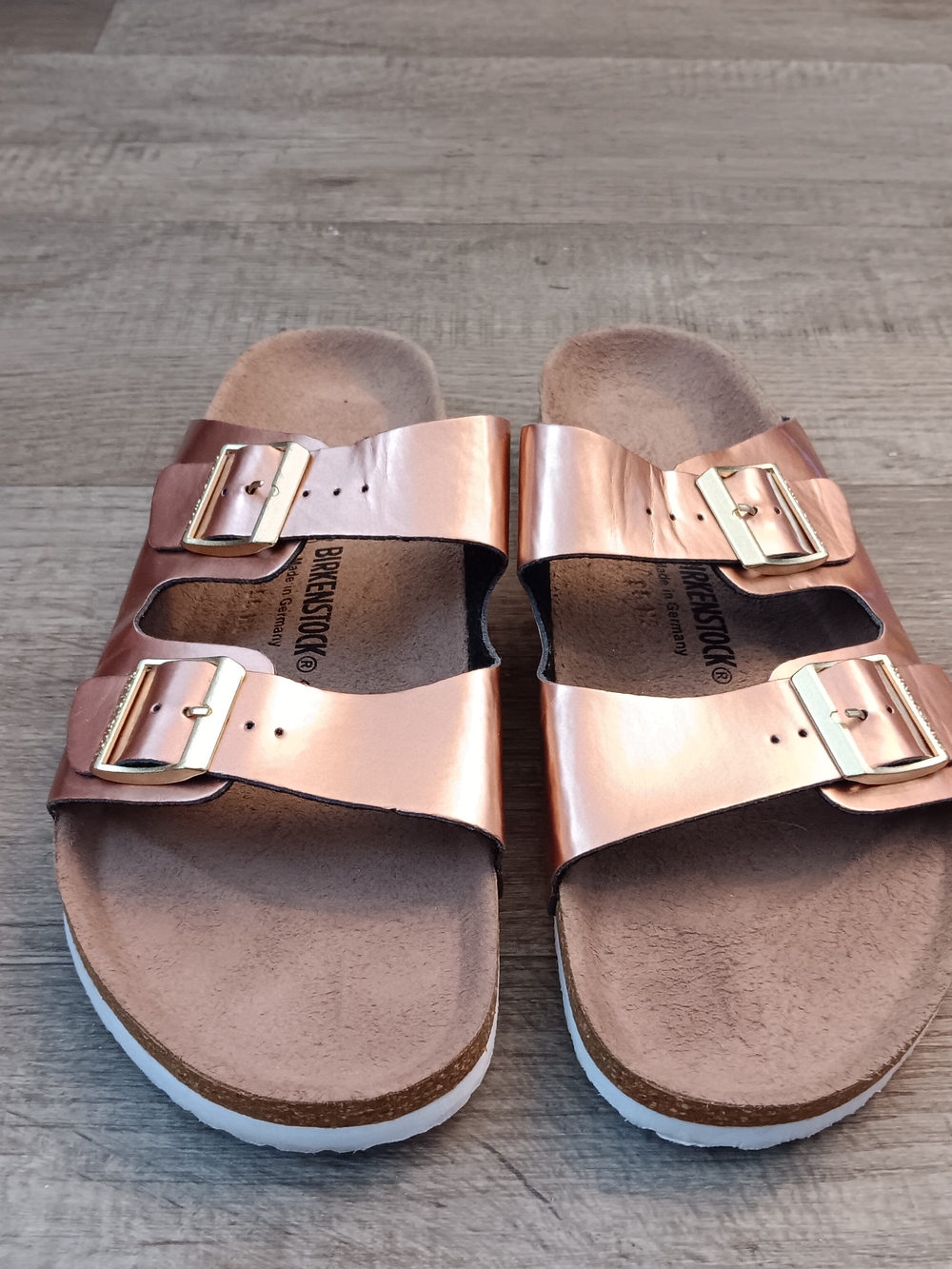 Birkenstock Arizona Metallic Copper Sandals Men's Size 12